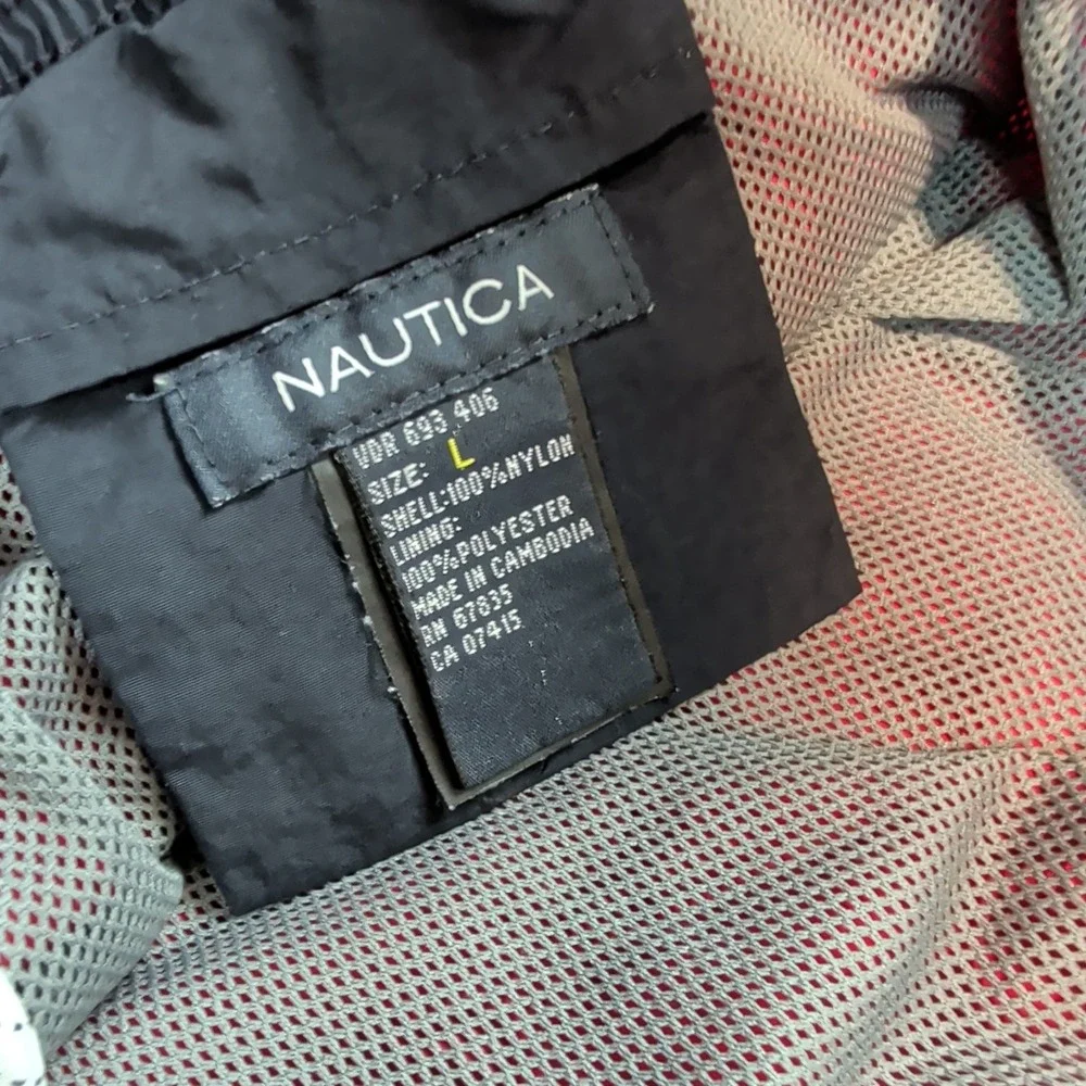 Nautica Vintage Swim Trunks Size Large Red Nylon Nautical Gorpcore Beach Shorts